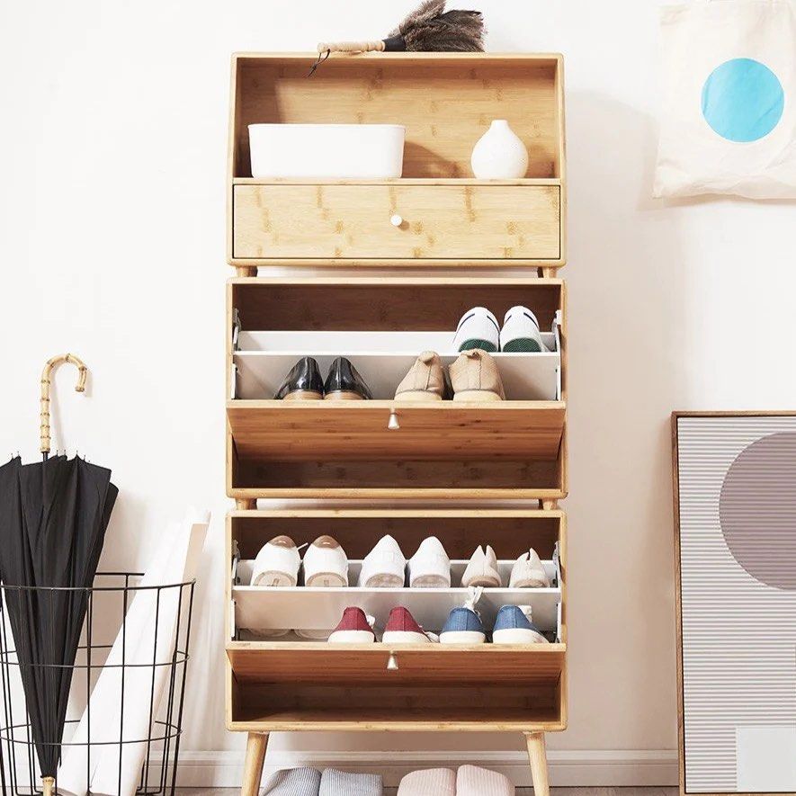 Bamboo Shoe Storage Cabinet