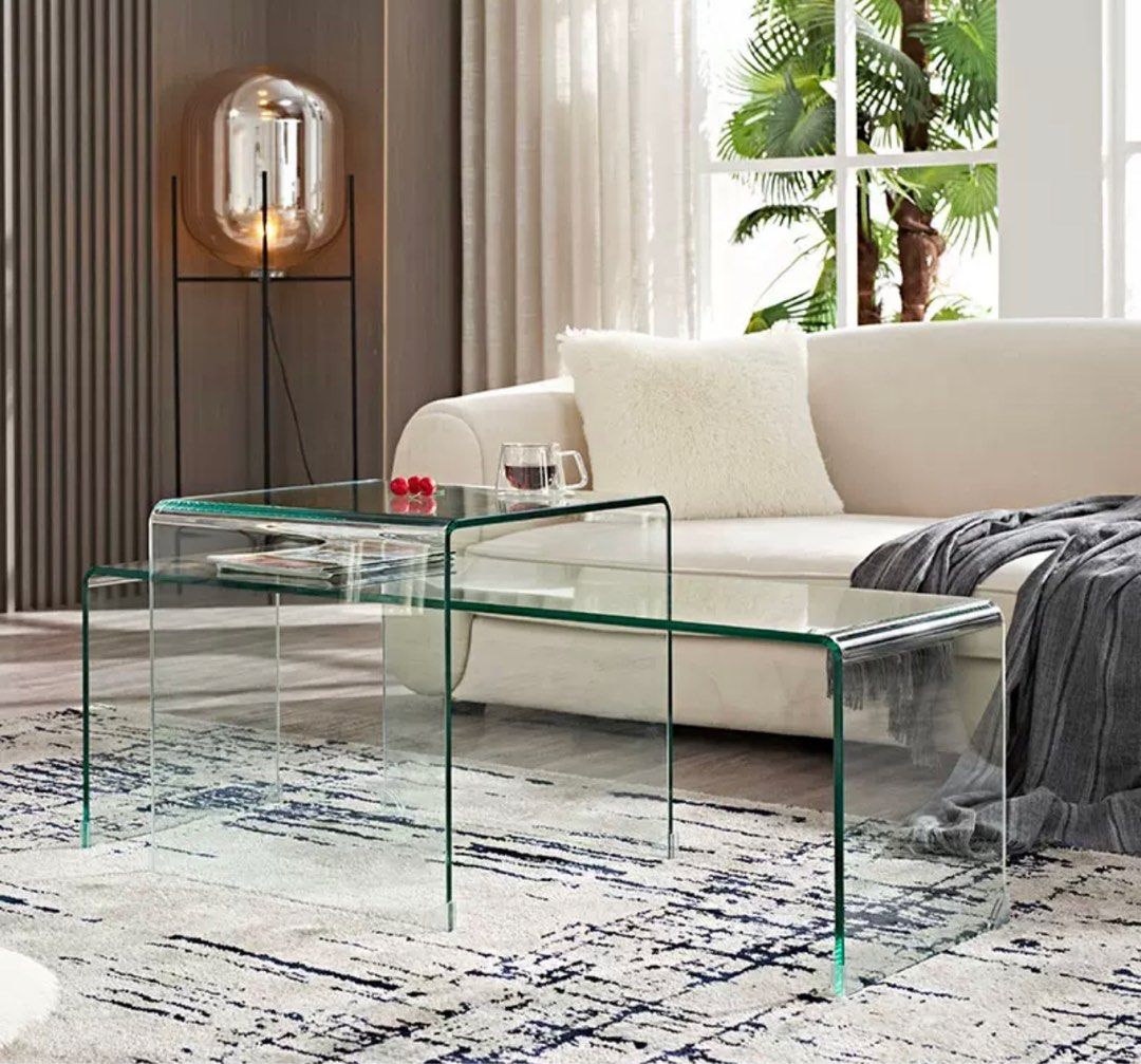 Glass Coffee Table Set