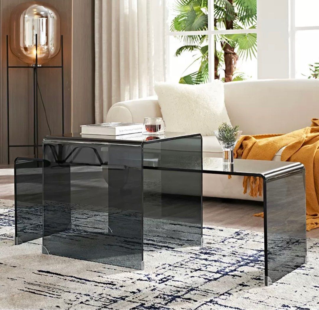 Glass Coffee Table Set