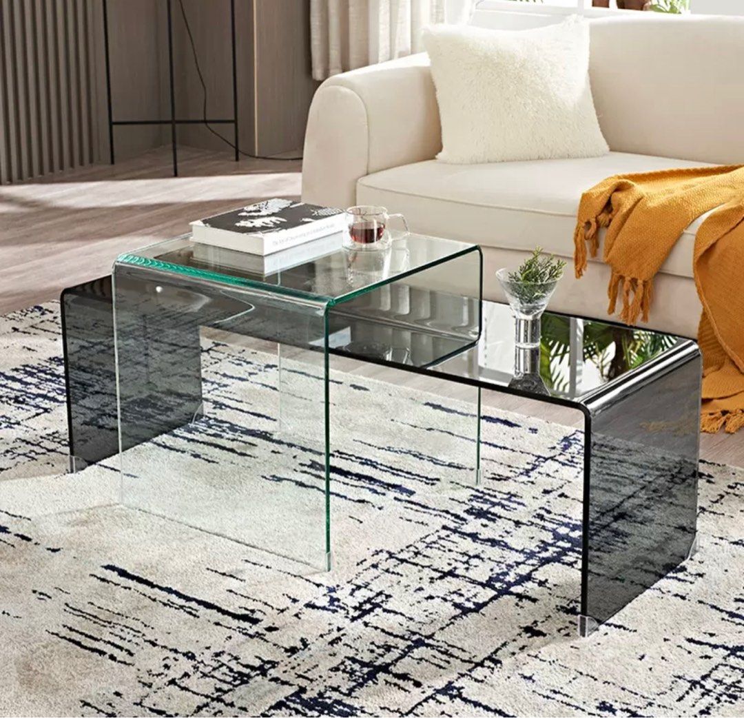 Glass Coffee Table Set