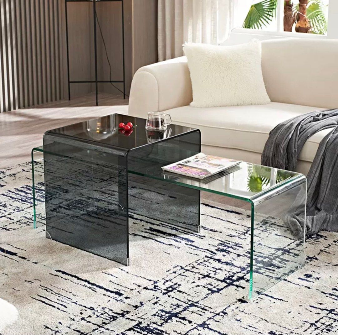 Glass Coffee Table Set