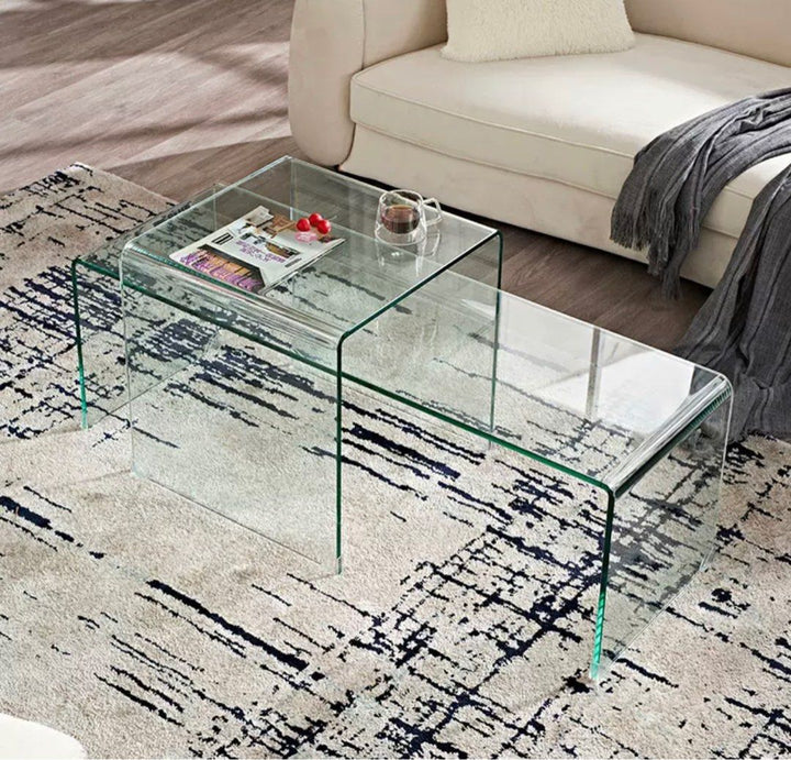 Glass Coffee Table Set