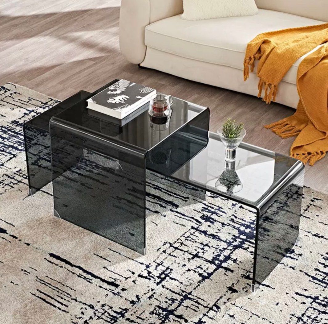 Glass Coffee Table Set