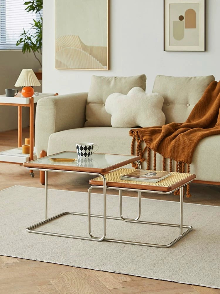 Ebling Glass Top Nesting Tables