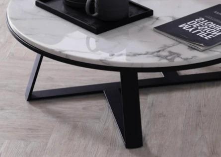 Round Marble Coffee Table Set