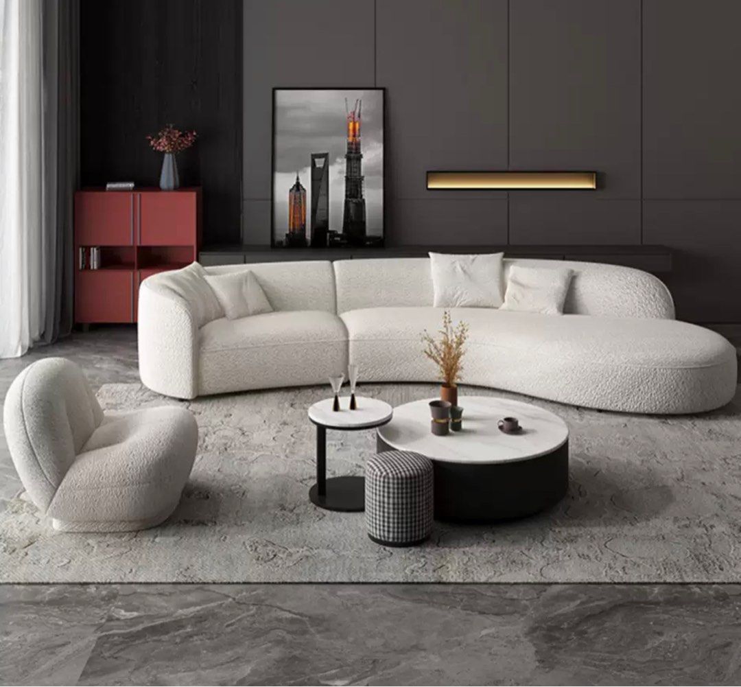 Boucle Sectional Sofa