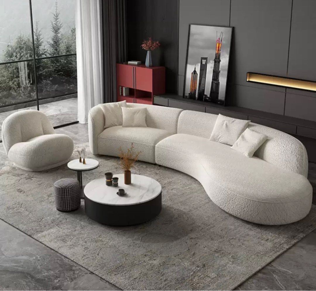 Boucle Sectional Sofa