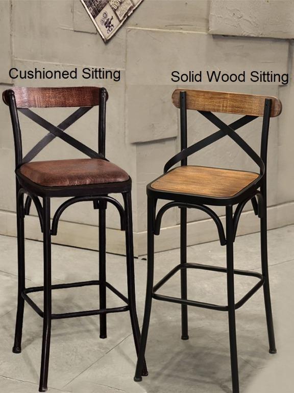Solid Wood Bar Chair