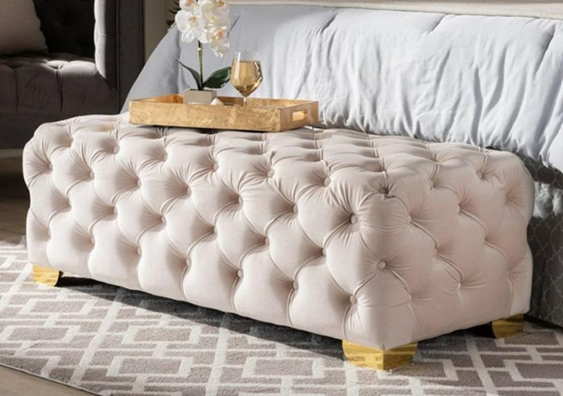 ELISE _ Velvet Tufted Ottoman Bench