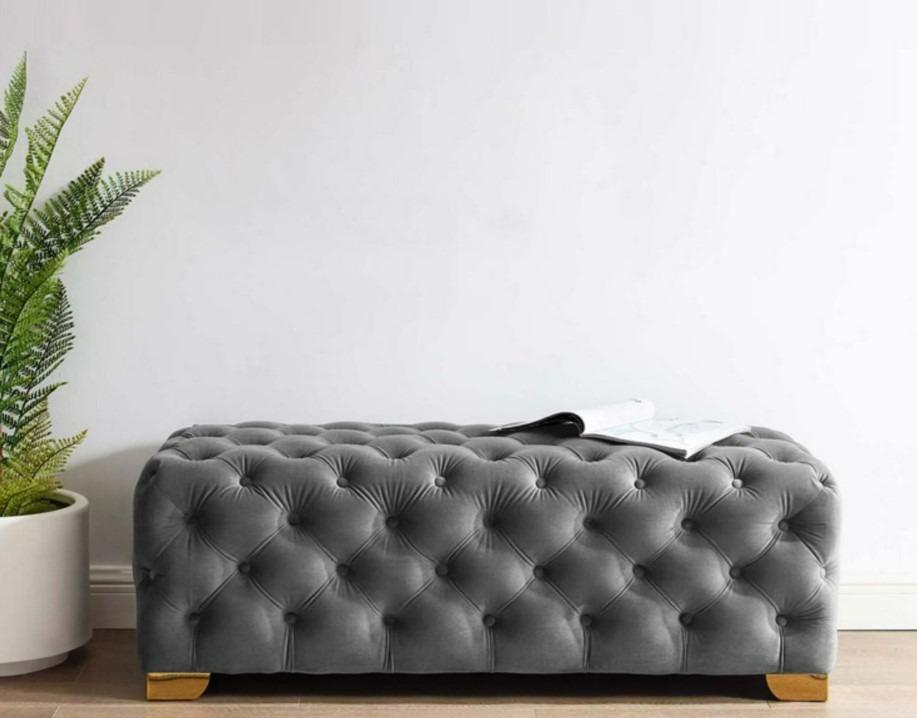 ELISE _ Velvet Tufted Ottoman Bench