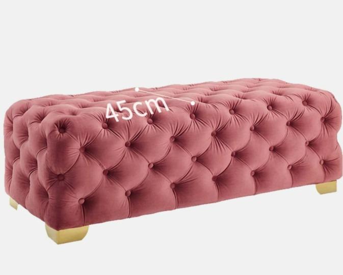 ELISE _ Velvet Tufted Ottoman Bench