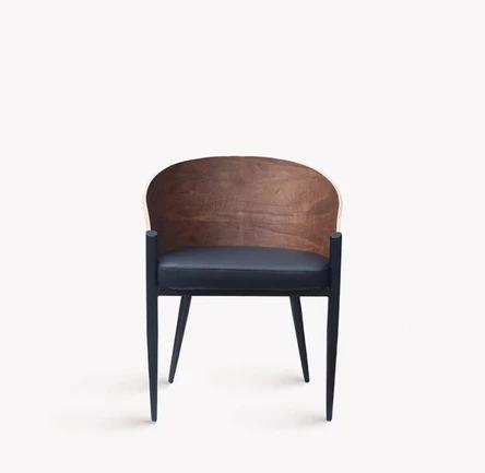 Postmodern Walnut Dining Chair