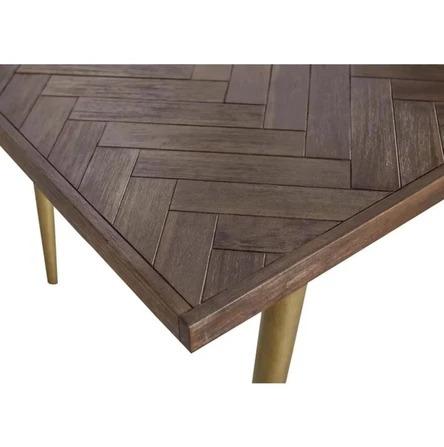 Herringbone Acacia Dining Table