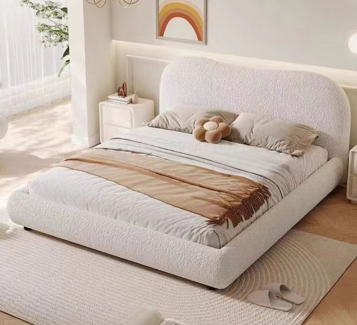 Modern Boucle Bedframe