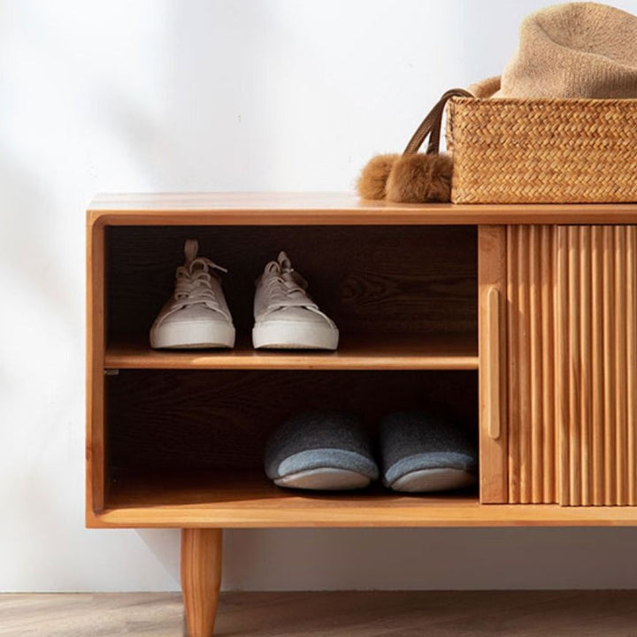 Everlee Solid Wood Cabinet for TV Shoe Storage