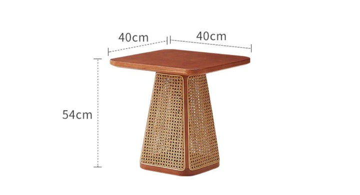 Oval Solid Wood Mesh Coffee Table