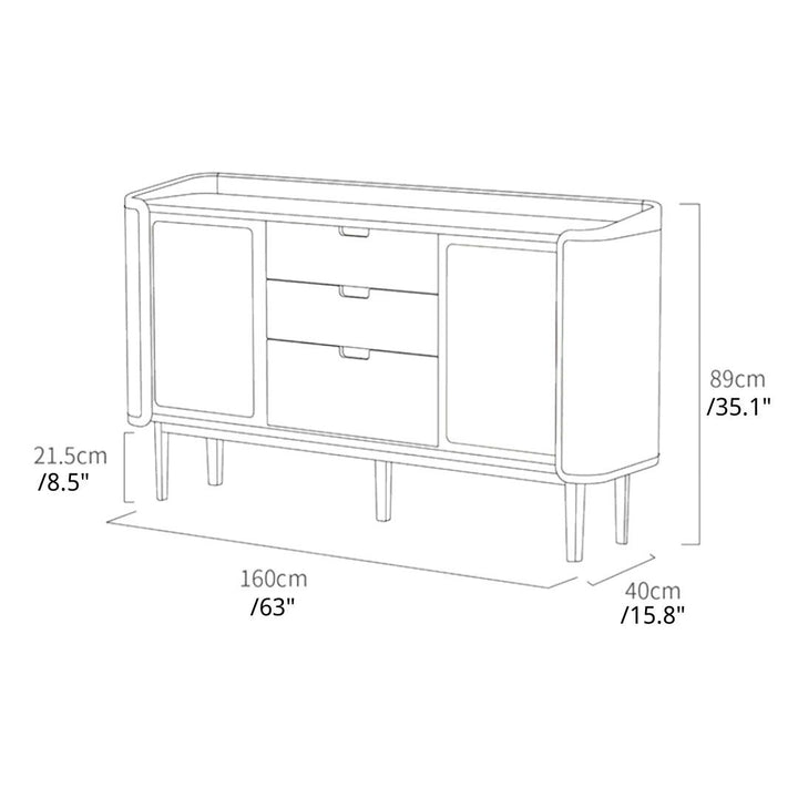 Solid Wood Sideboard