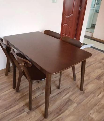 FINLEY Modern Rustic Solid Wood Dining Table Chair