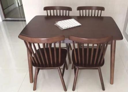 FINLEY Modern Rustic Solid Wood Dining Table Chair