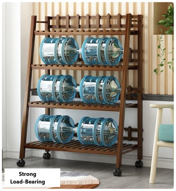 FLORA Wooden Plant  Display Rack_Shelf with Wheels
