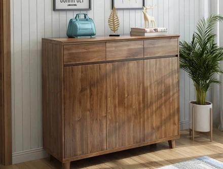 WAREHOUSE SALE GENESIS Solid Oak Wood 2 Door Shoe Cabinet