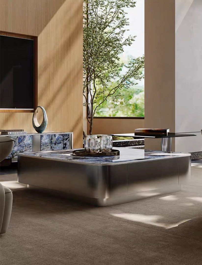 Luxury Slate Stone Coffee Table