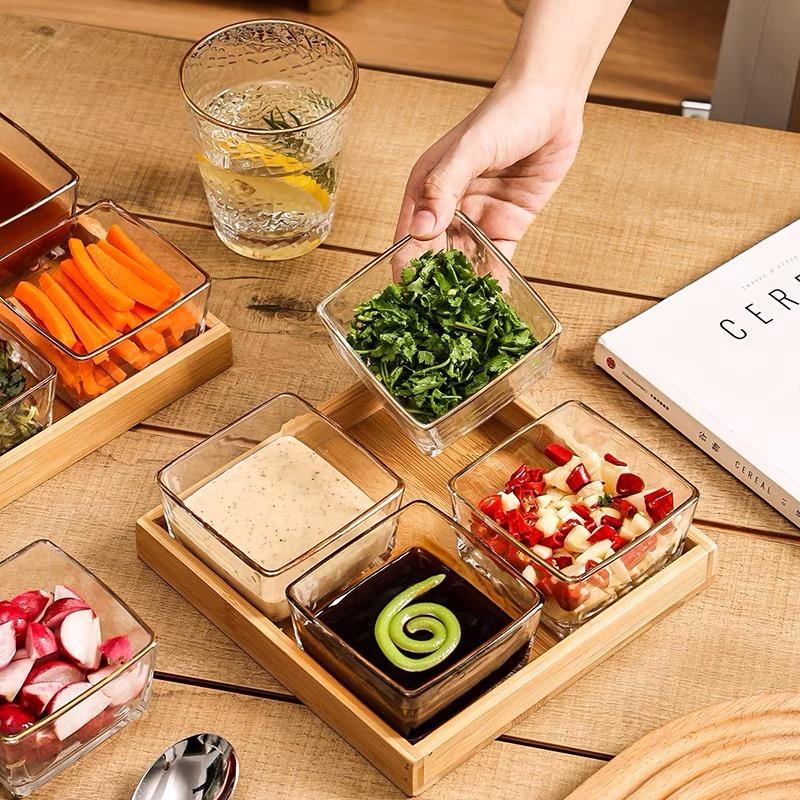 Kitchen Glass Tray Set