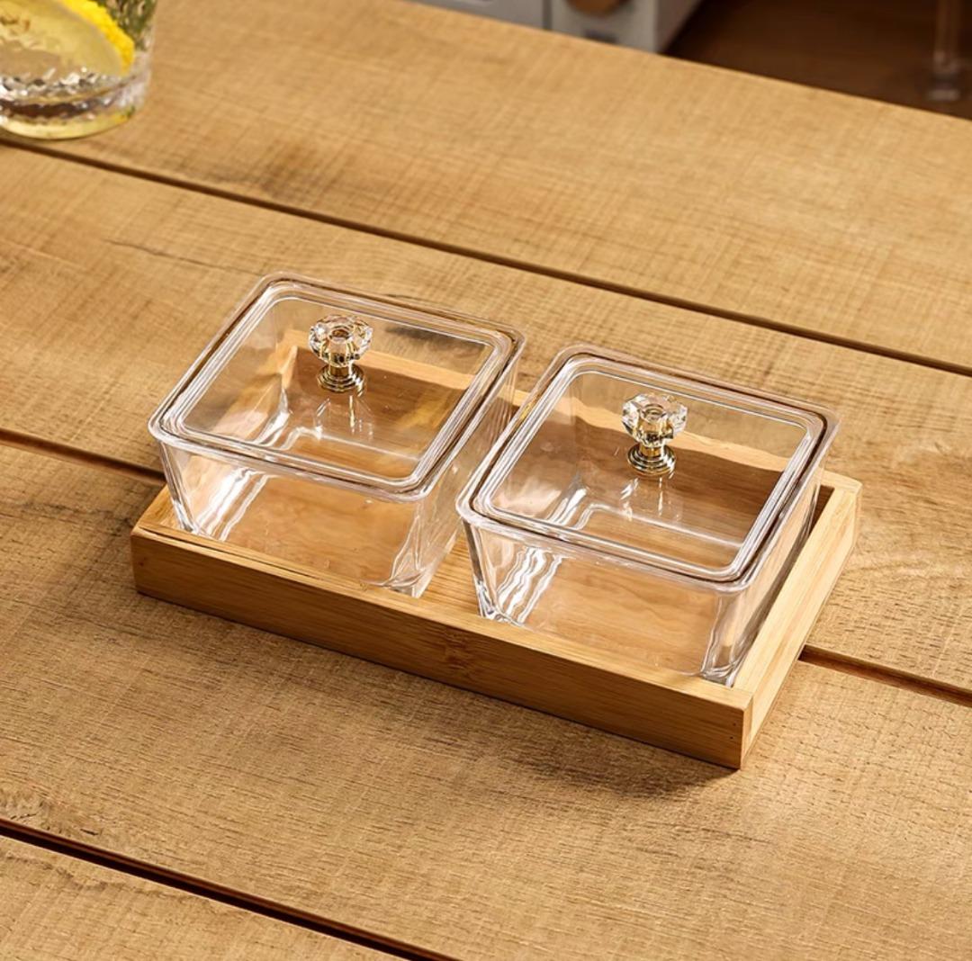 Kitchen Glass Tray Set