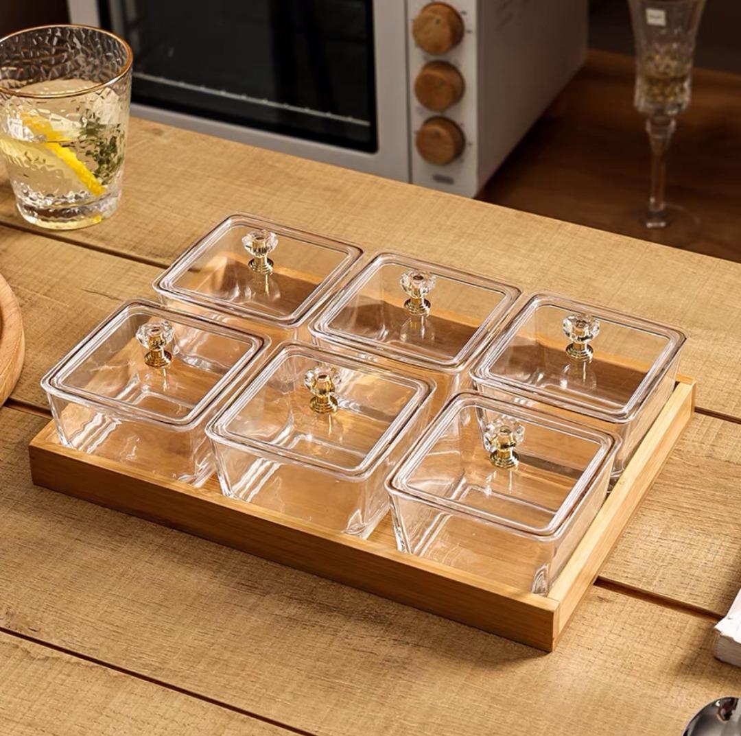 Kitchen Glass Tray Set