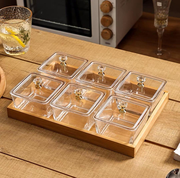 Kitchen Glass Tray Set