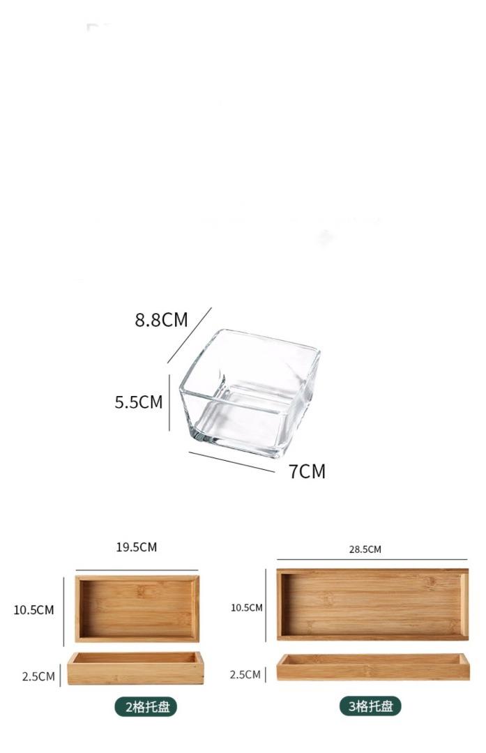 Kitchen Glass Tray Set