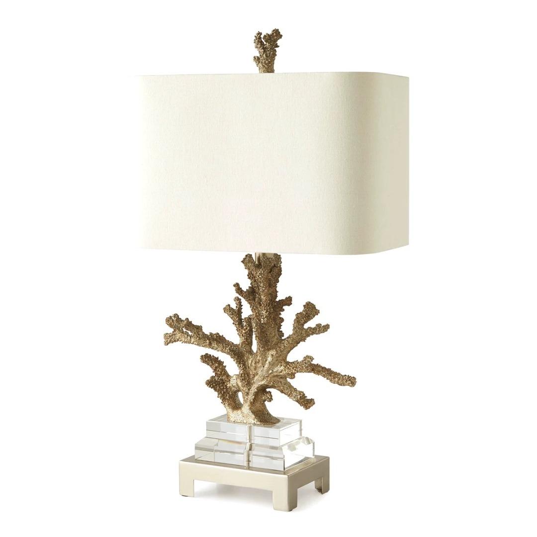 Golden Coral Table Lamp