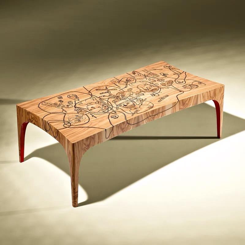 Graffiti Solid Wood Table