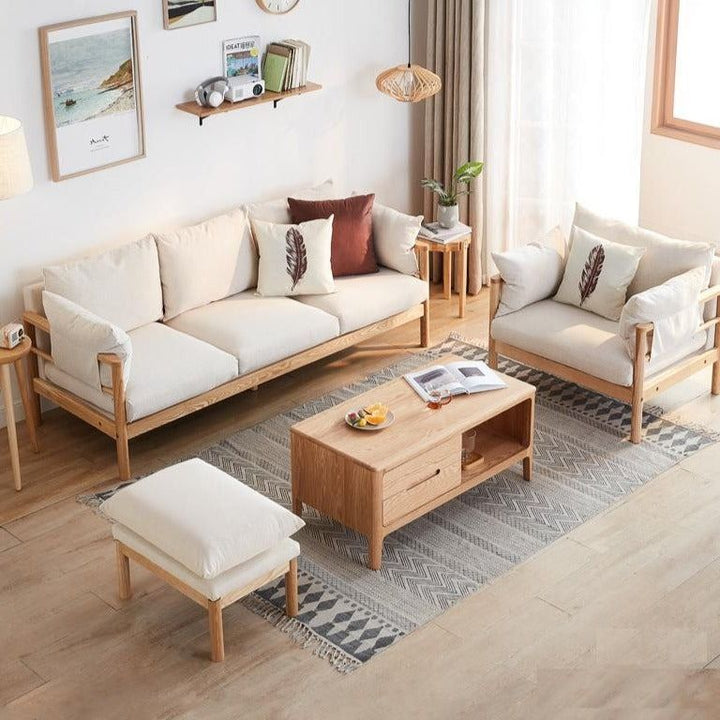 Solid Wood Frame Sofa