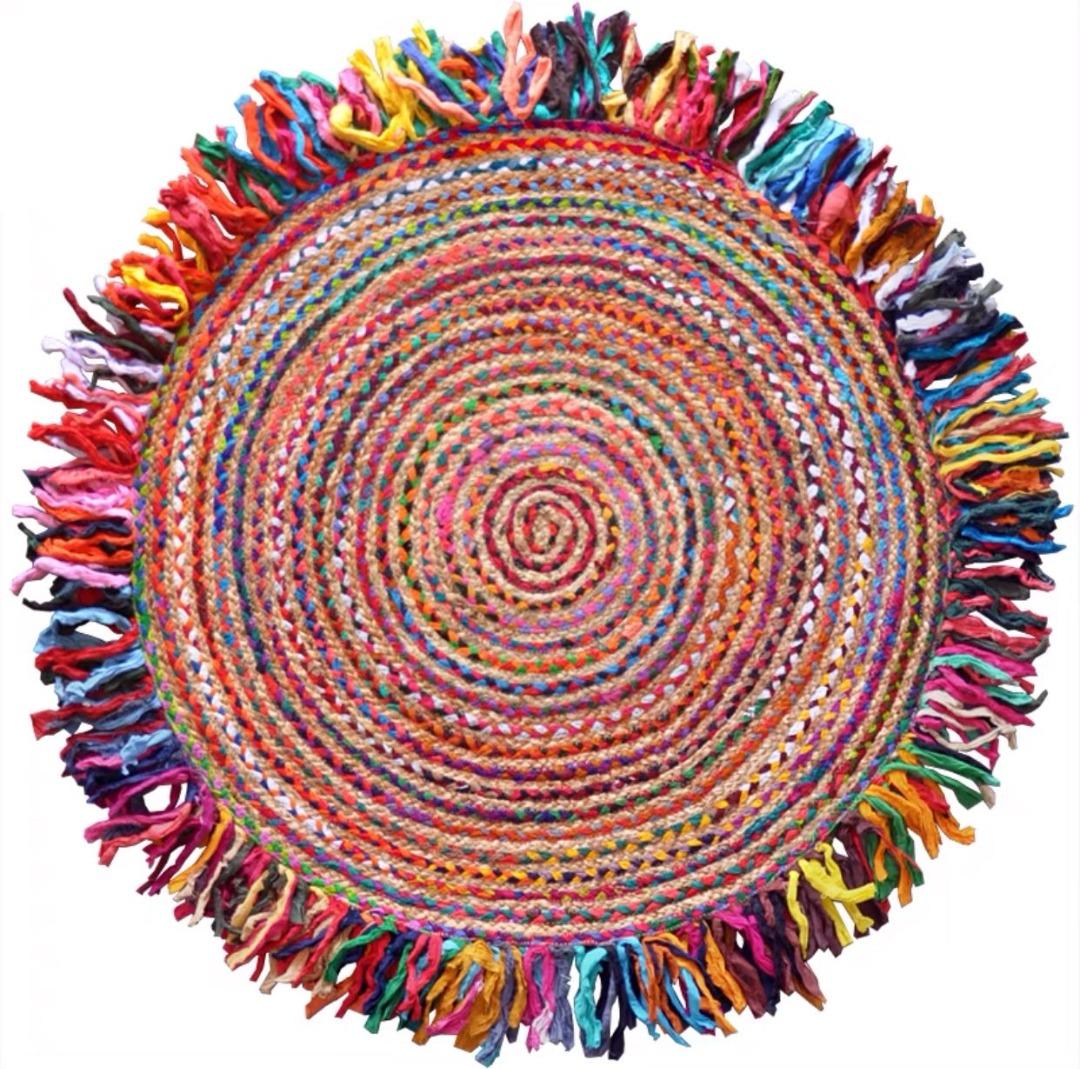 Handmade Braided Hemp Rug