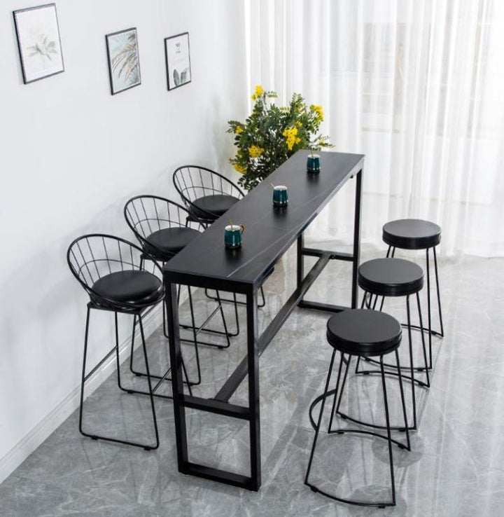 Modern Marble Slate Bar Table & Stool
