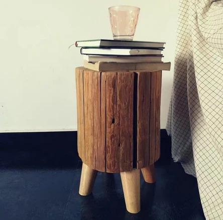 Solid Wood Slab Stool