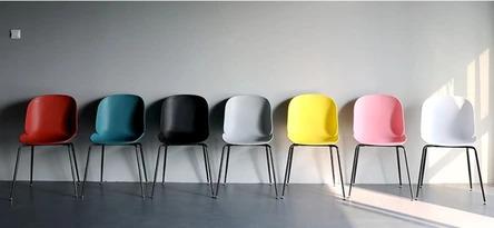 Minimalist Contemporary Modern Colourful Dining Cafe Chairs