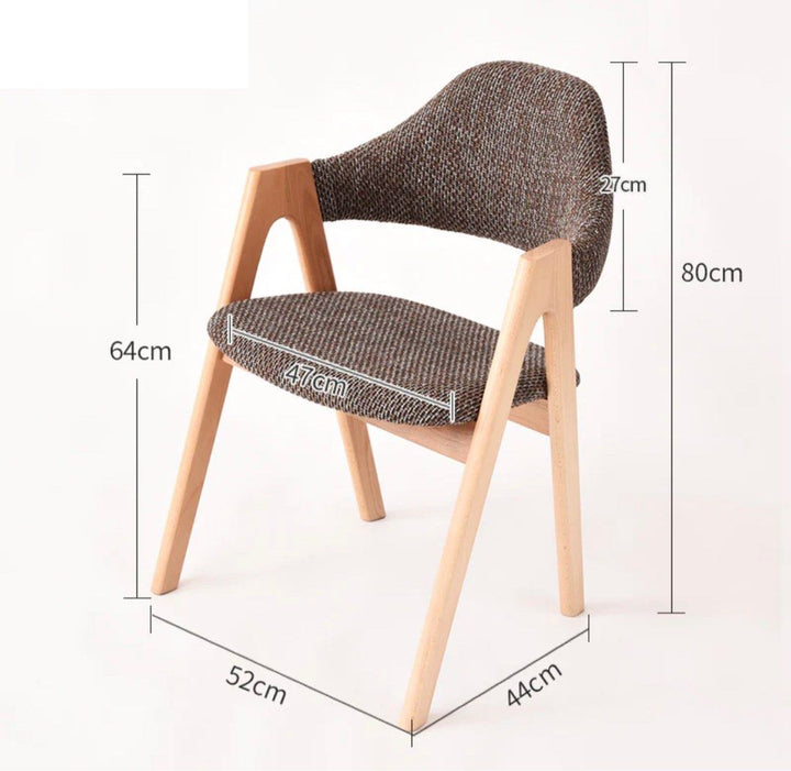 Solid Wood Backrest Dining Chairs