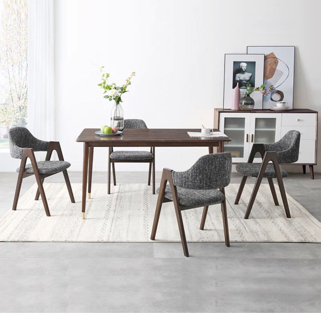 Solid Wood Backrest Dining Chairs