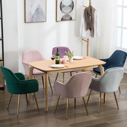 Modern Victorian Upholstered Velvet Dining Chair