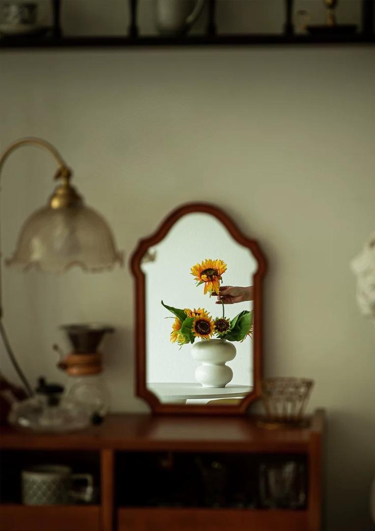 Irregular Wood Wall Mirror