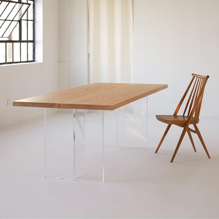 Dining Table with Transparent Legs