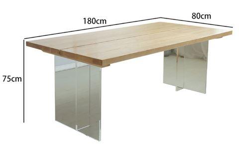Dining Table with Transparent Legs