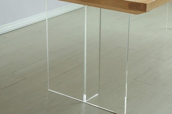 Dining Table with Transparent Legs