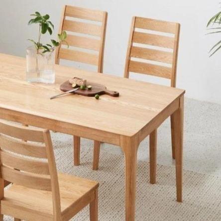 JAKIRA Japanese Nordic Scandinavian Solid Wood Dining Table and Chair