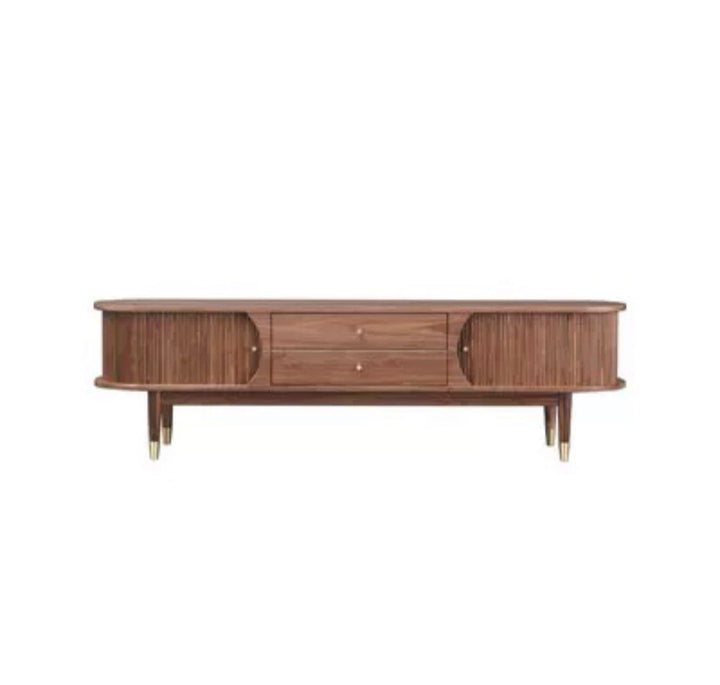 Scandinavian Solid Pine Wood TV Console