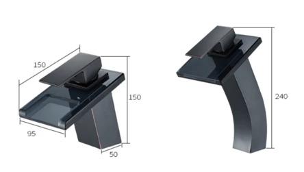 Modern Black Waterfall Faucet Tap