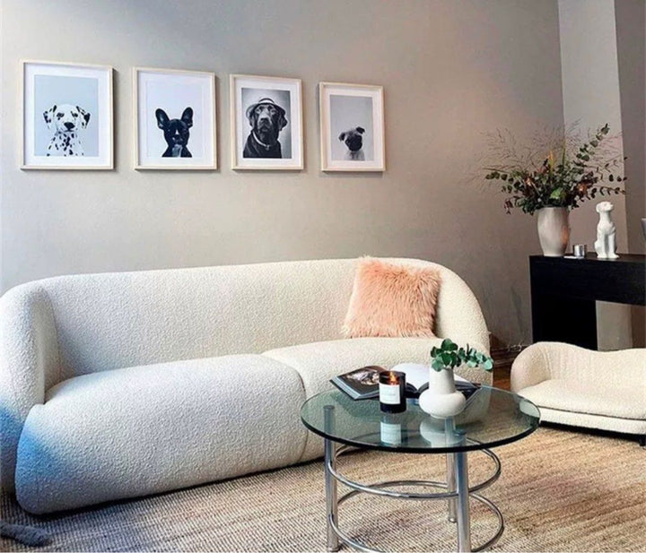 Modern Boucle Sofa