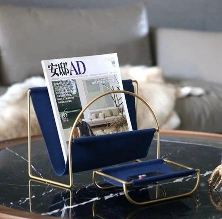 Faux Leather Magazine Rack